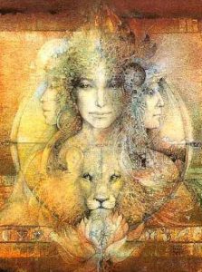 lion wild woman